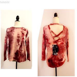 NWT derek heart - Long Sleeves shirt Camo-Pink Medium